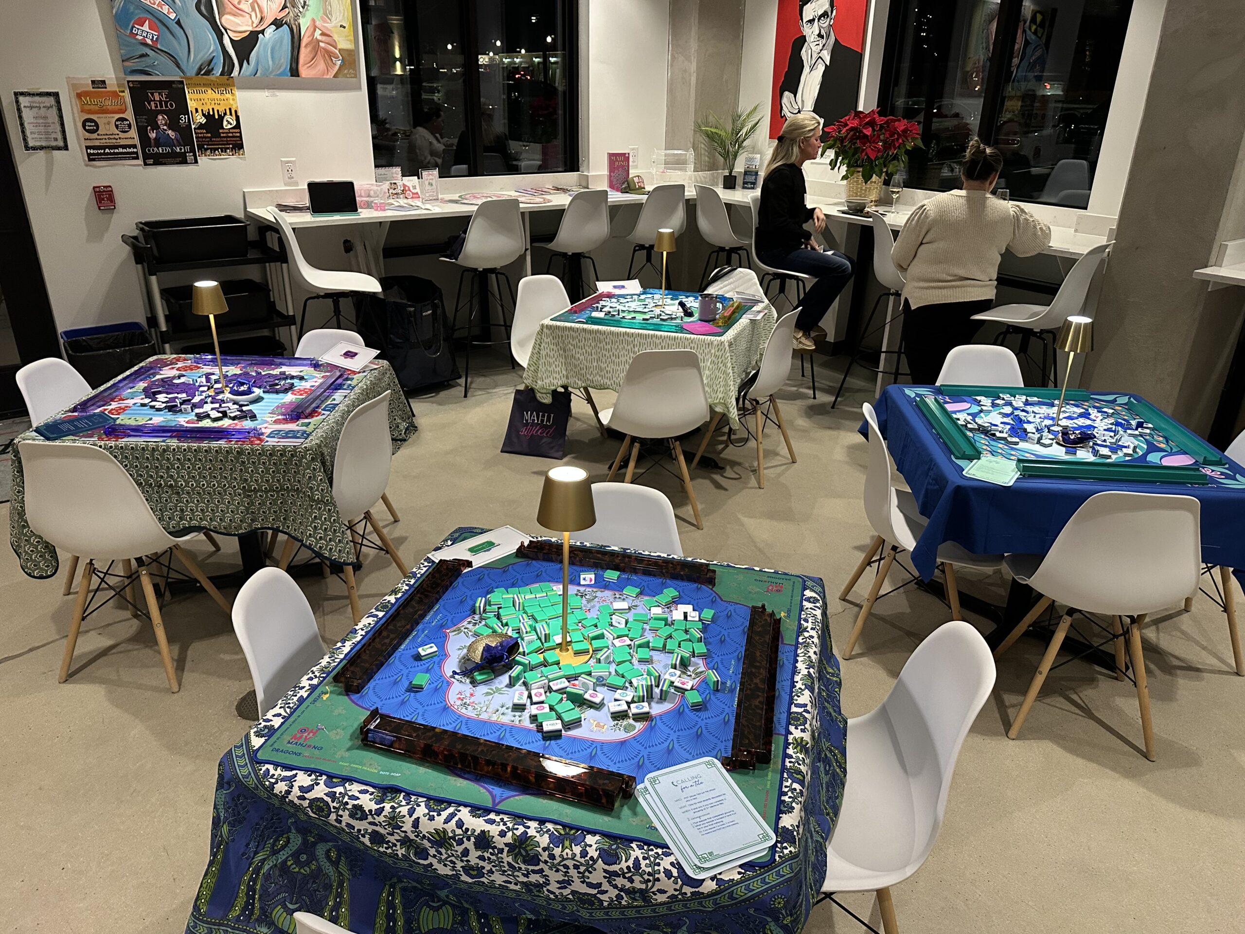 Mahjong tables at Artisan Beer & Cheese, 01.14.26