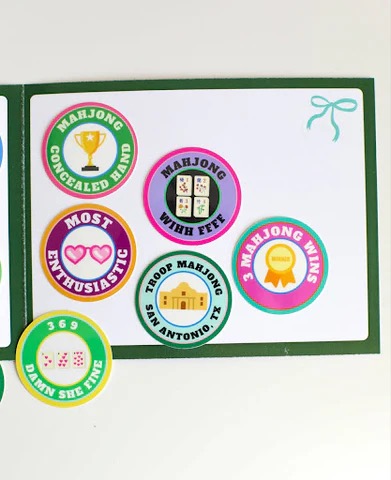 Troop Mahjong Merit Book with Stickers
