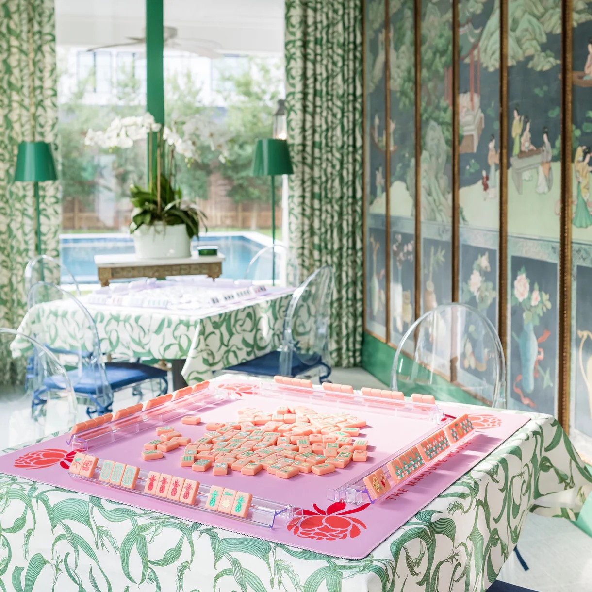 Peony Mahjong Mat - Image 2