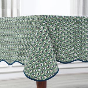 FabriCrush Basil Green Tablecloth