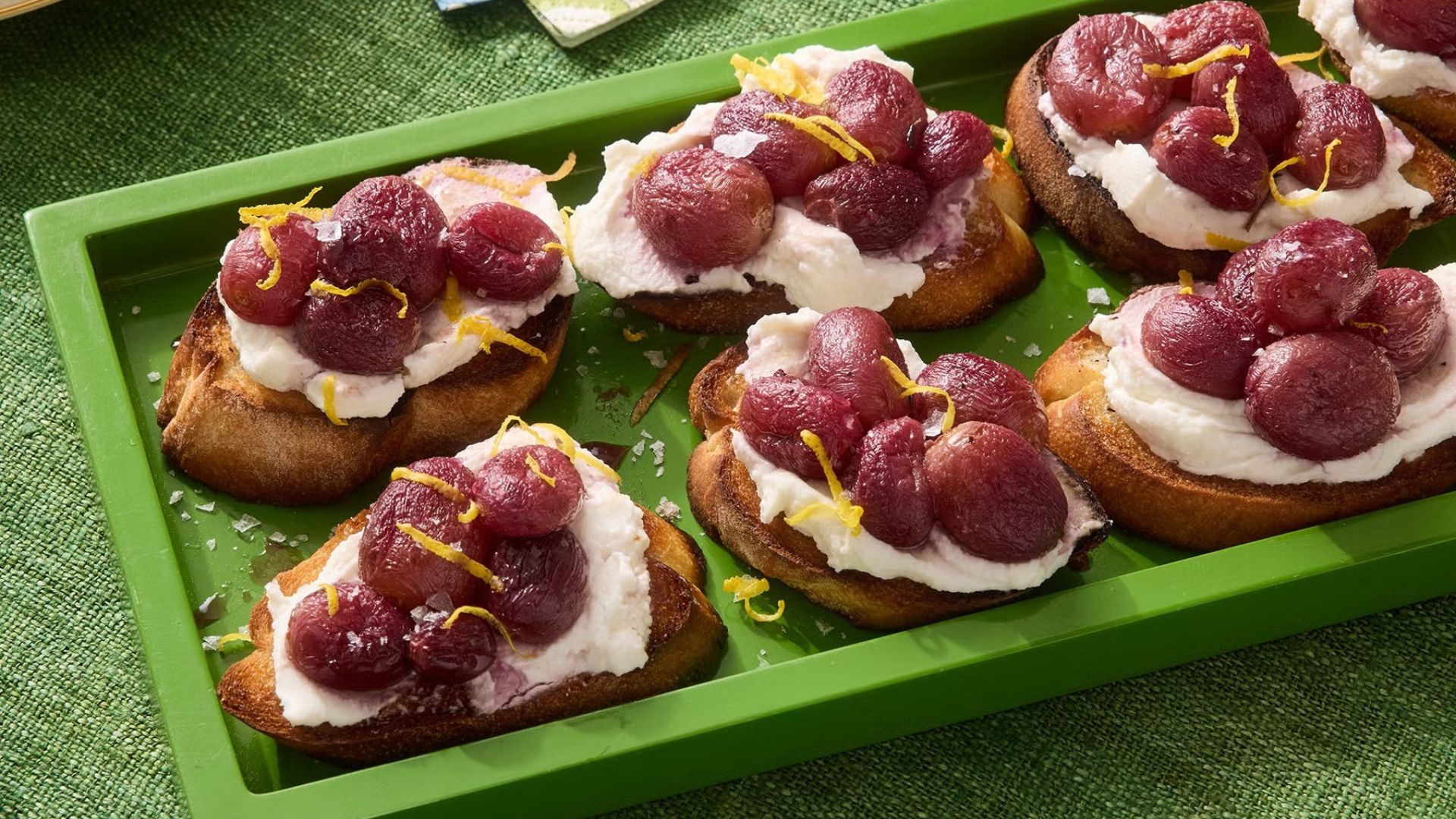 Roasted Grape Crostini